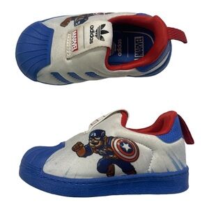 '20 ADIDAS x MARVEL captain america toddlers superstar 360 ortholite shoes, 5K.